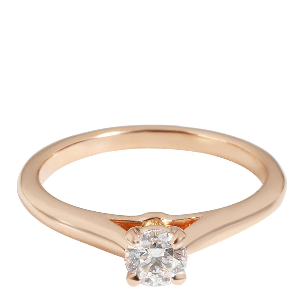 

Cartier 1895 Solitaire 18K Rose Gold Diamond Ring EU 49