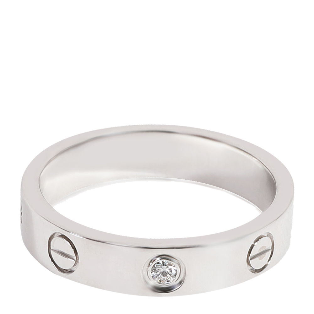 

Cartier Love 18K White Gold Diamond Ring EU 50