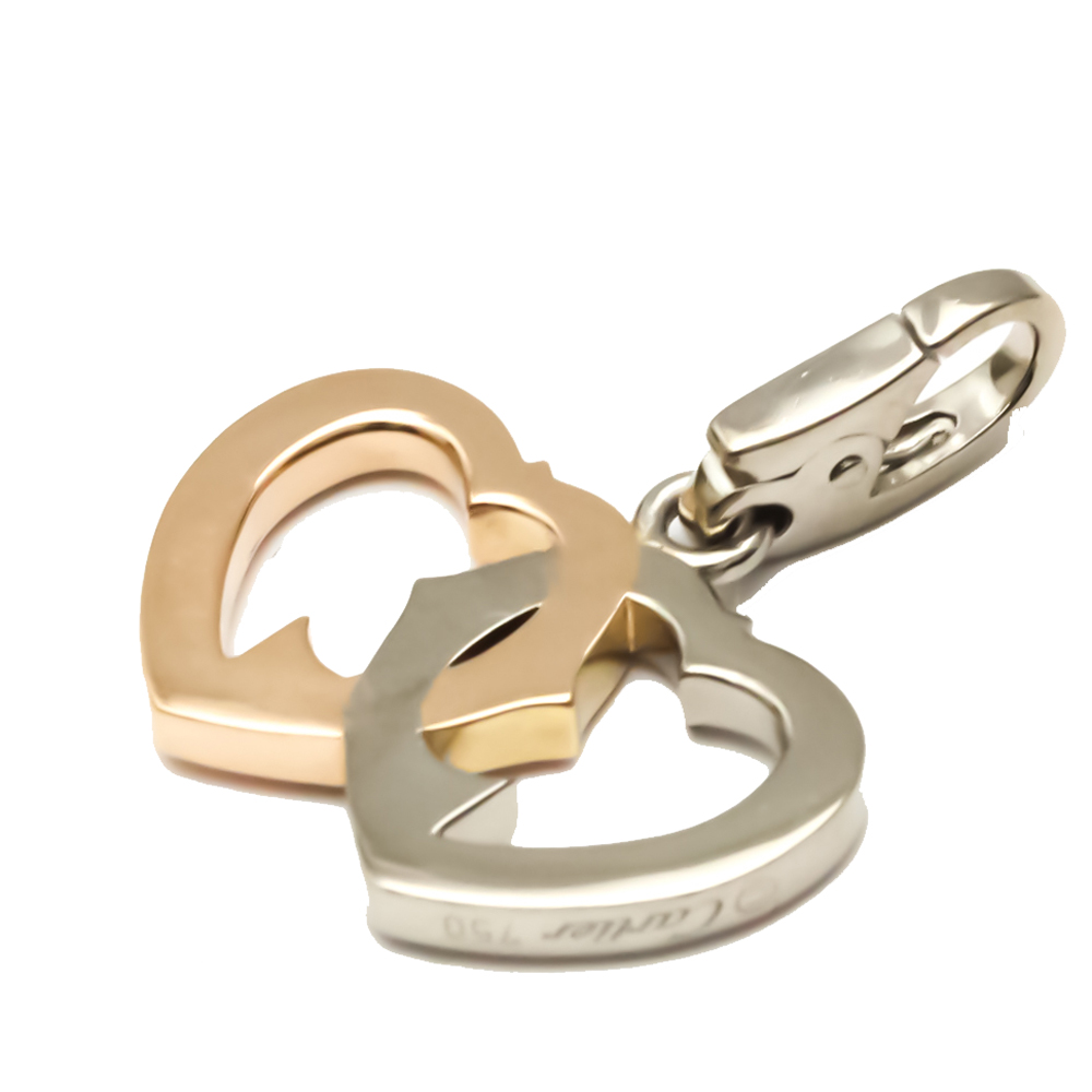 

Cartier Double Heart 18K Rose and White Gold Charms and Pendants
