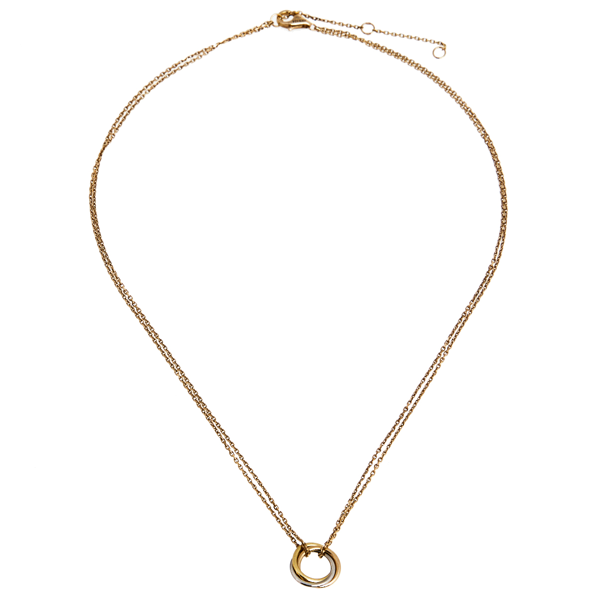 

Cartier Trinity de Cartier 18k Three Tone Gold Double Chain Necklace