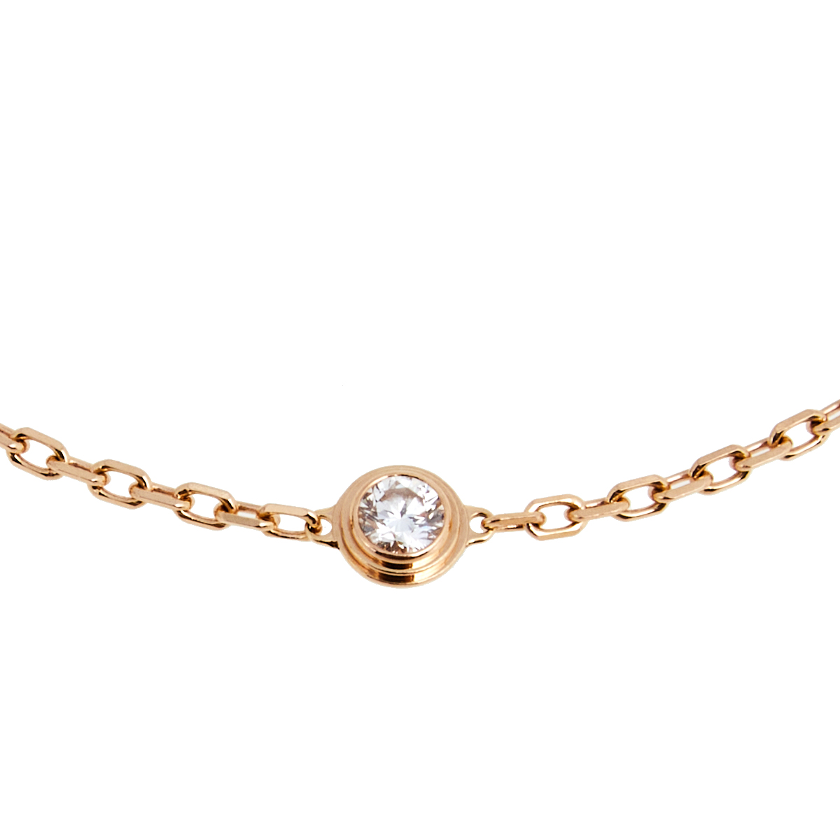 

Cartier Diamants Legers De Cartier Diamond 18k Rose Gold Small Model Link Bracelet