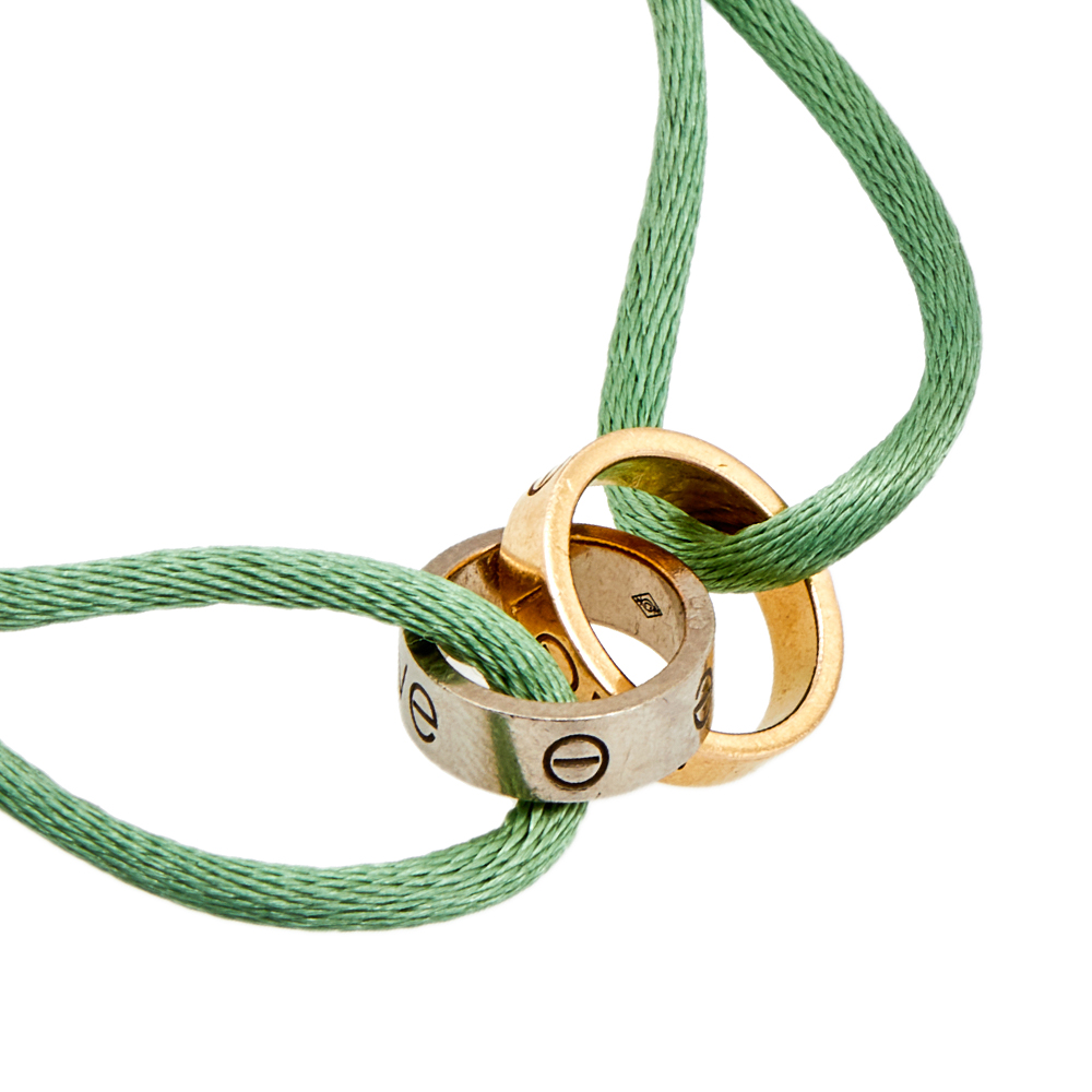 

Cartier Love Charity 18K Two Tone Gold Cord Bracelet