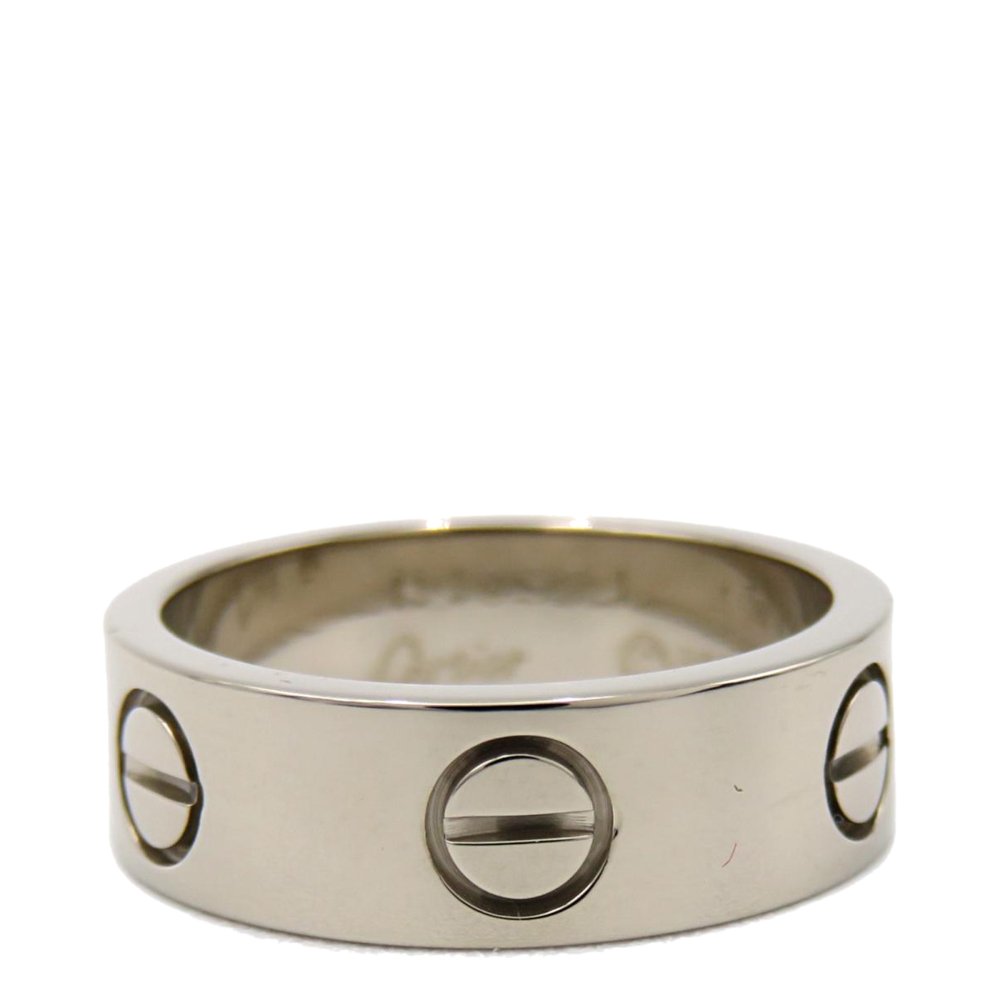 

Cartier Love 18K White Gold Ring EU 49