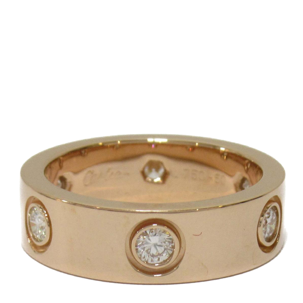 

Cartier Love 18K Rose Gold Diamond Ring EU
