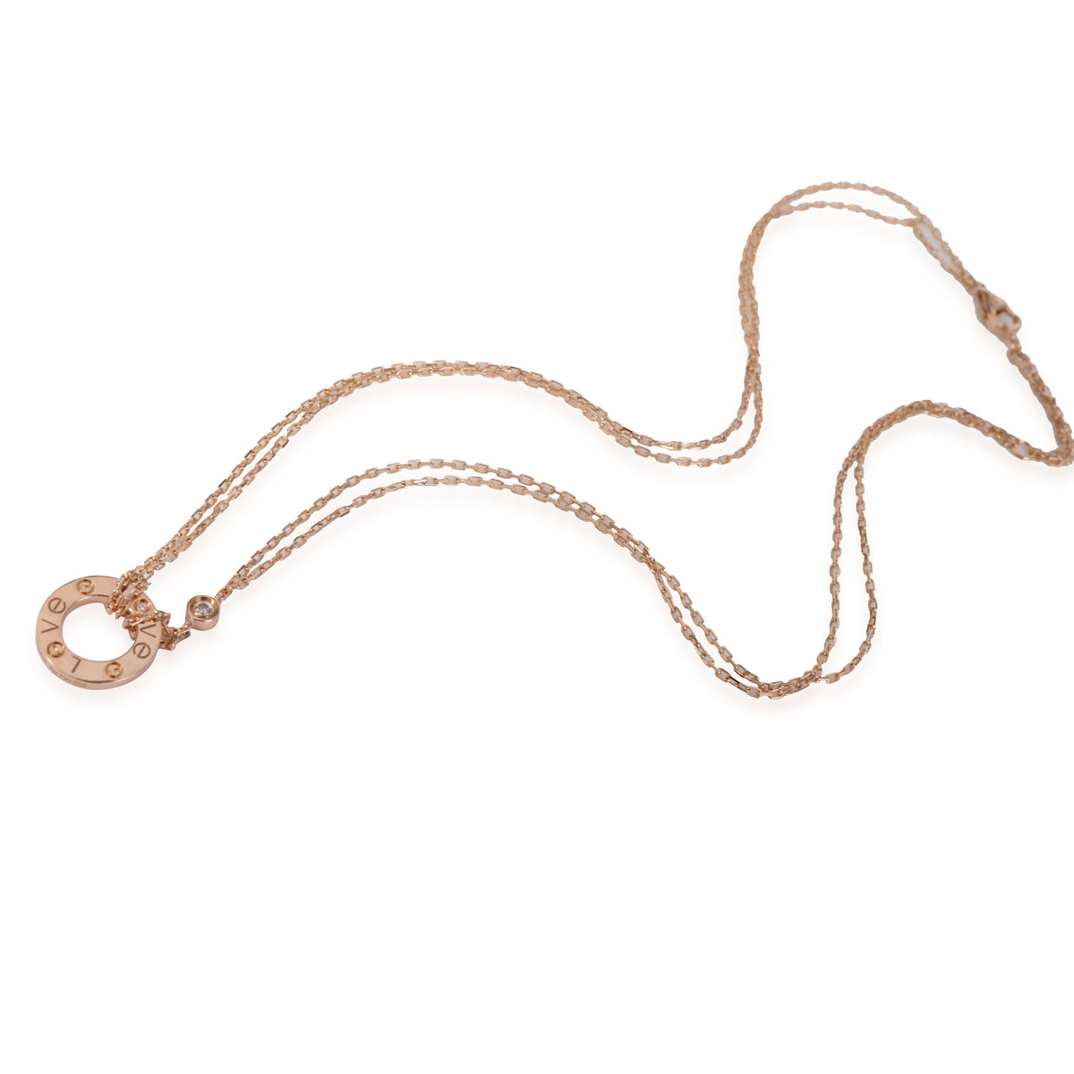 

Cartier Love 18K Rose Gold Diamond Necklace
