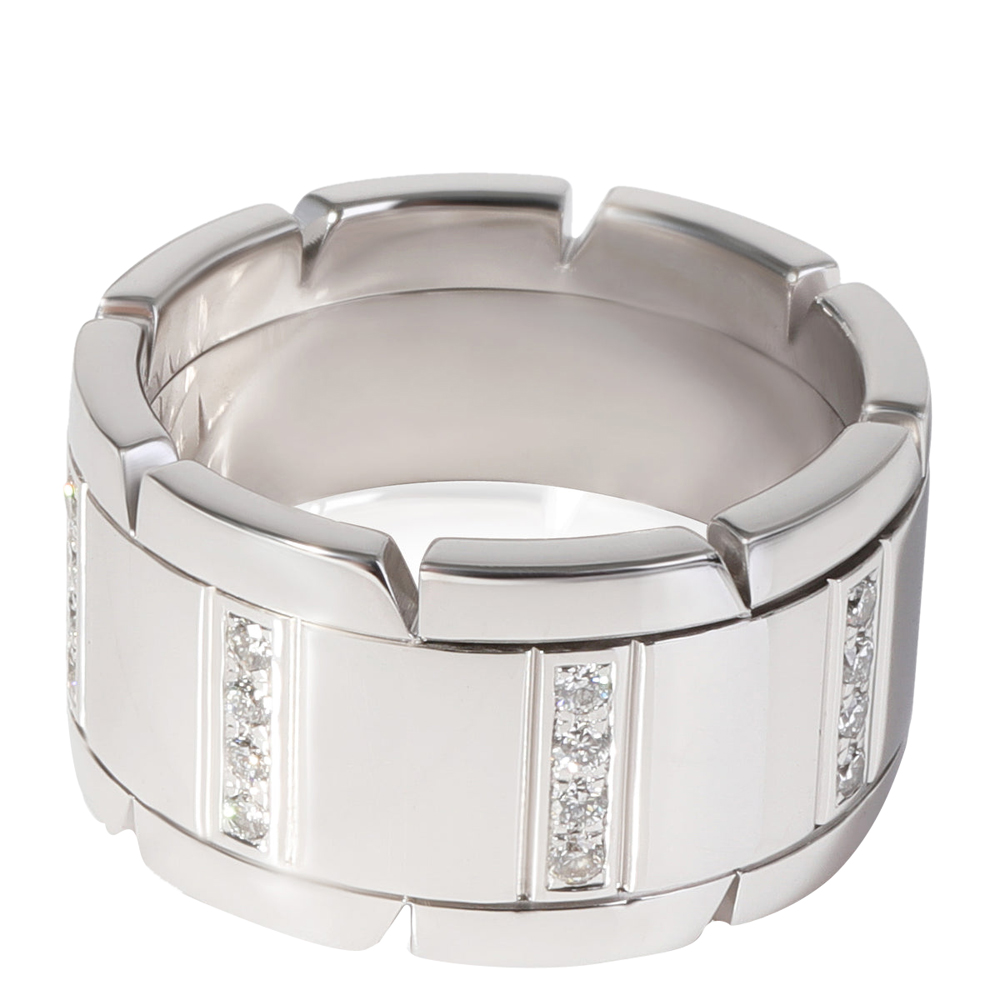 

Cartier Tank Francaise 18K White Gold Diamond Ring EU 54