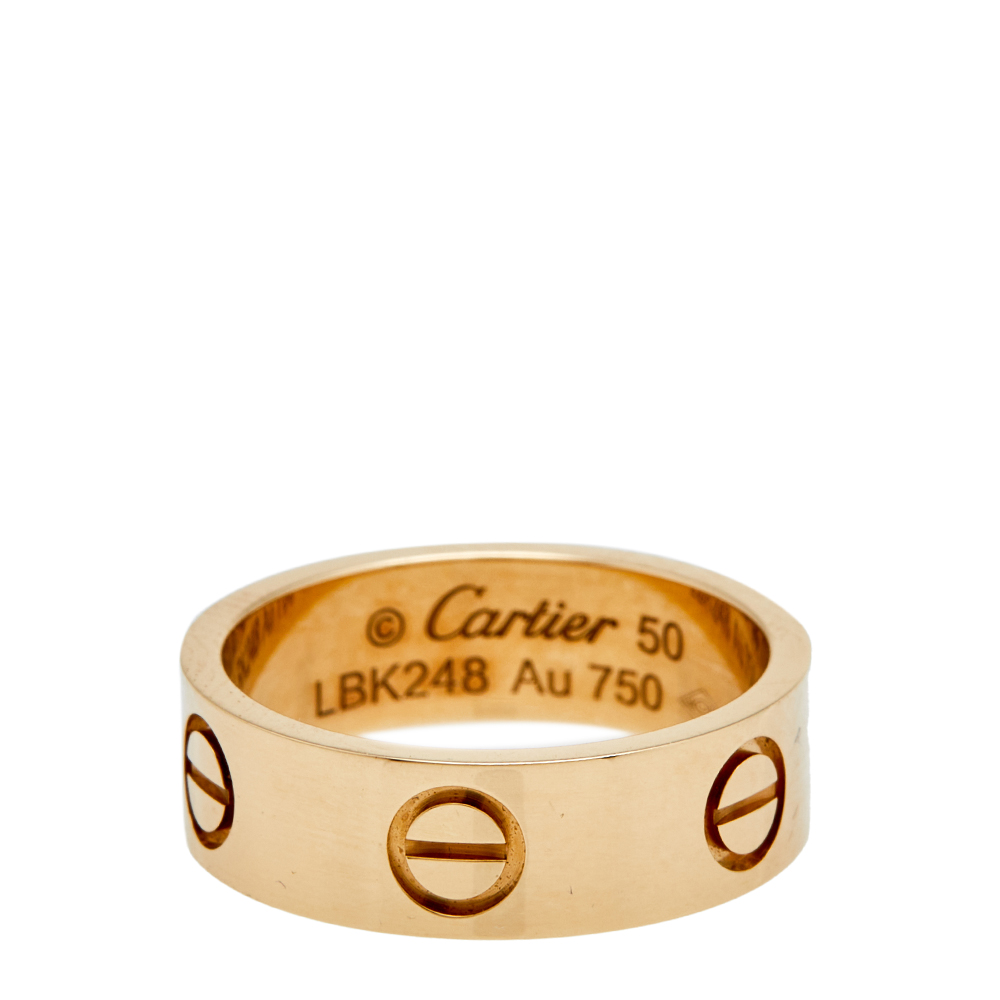 

Cartier Love 18k Yellow Gold Band Ring Size