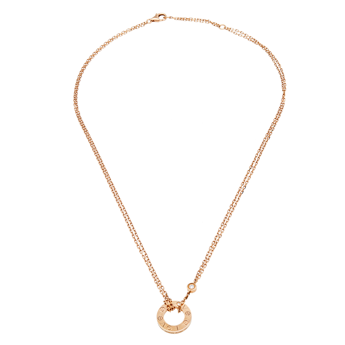 

Cartier Love Diamonds 18k Rose Gold Necklace