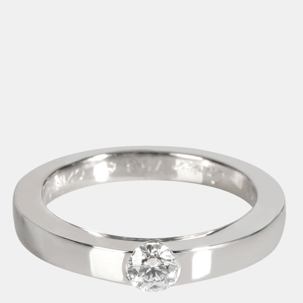 

Cartier Solitaire 18K White Gold Diamond Ring EU 50