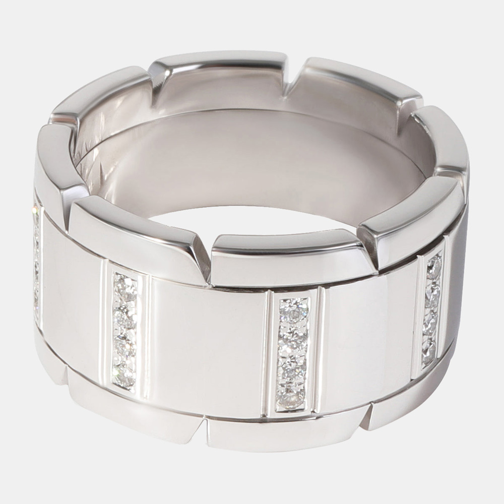 

Cartier Tank Francaise 18K White Gold Diamond Ring EU 54