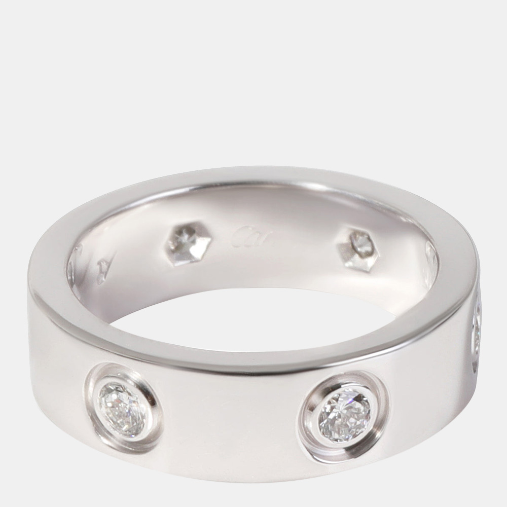 

Cartier Love 18K White Gold Diamond Ring EU 48