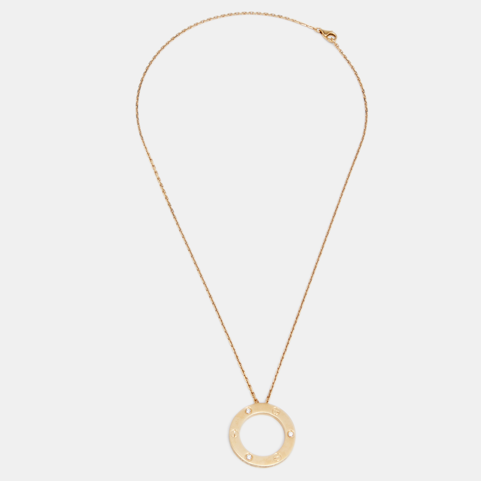 

Cartier Love 3 Diamond 18k Yellow Gold Necklace