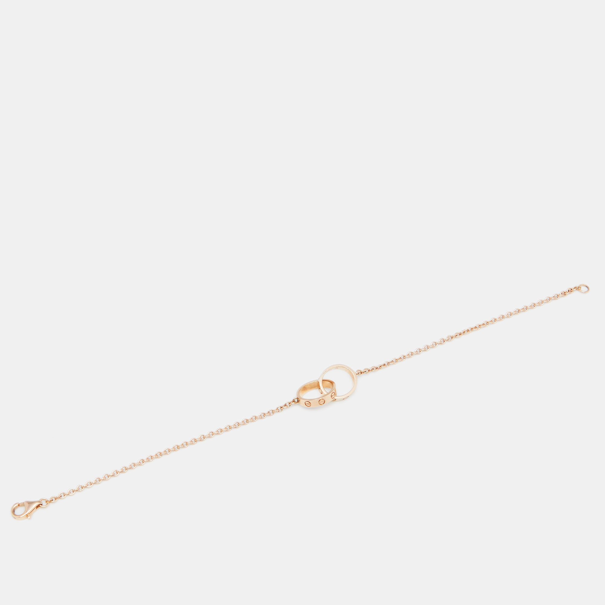 

Cartier Love Interlocking Loop 18K Rose Gold Link Bracelet