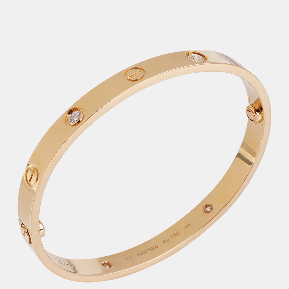 

Cartier Love 18K Yellow Gold Diamond Bracelet 17