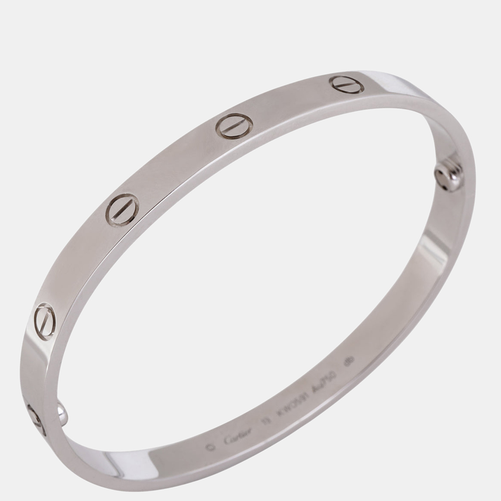 

Cartier Love 18K White Gold Bracelet 19