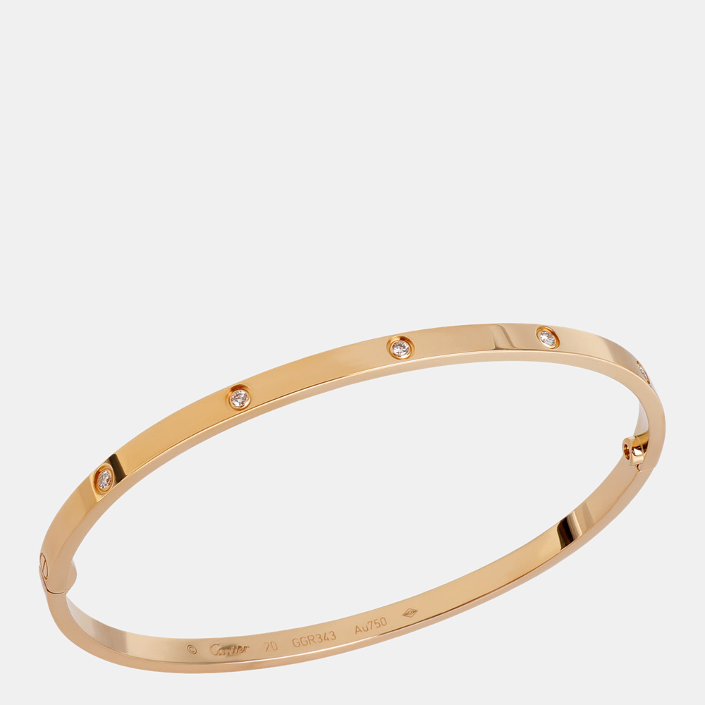 

Cartier Love Small 18K Yellow Gold Diamond Bracelet 20