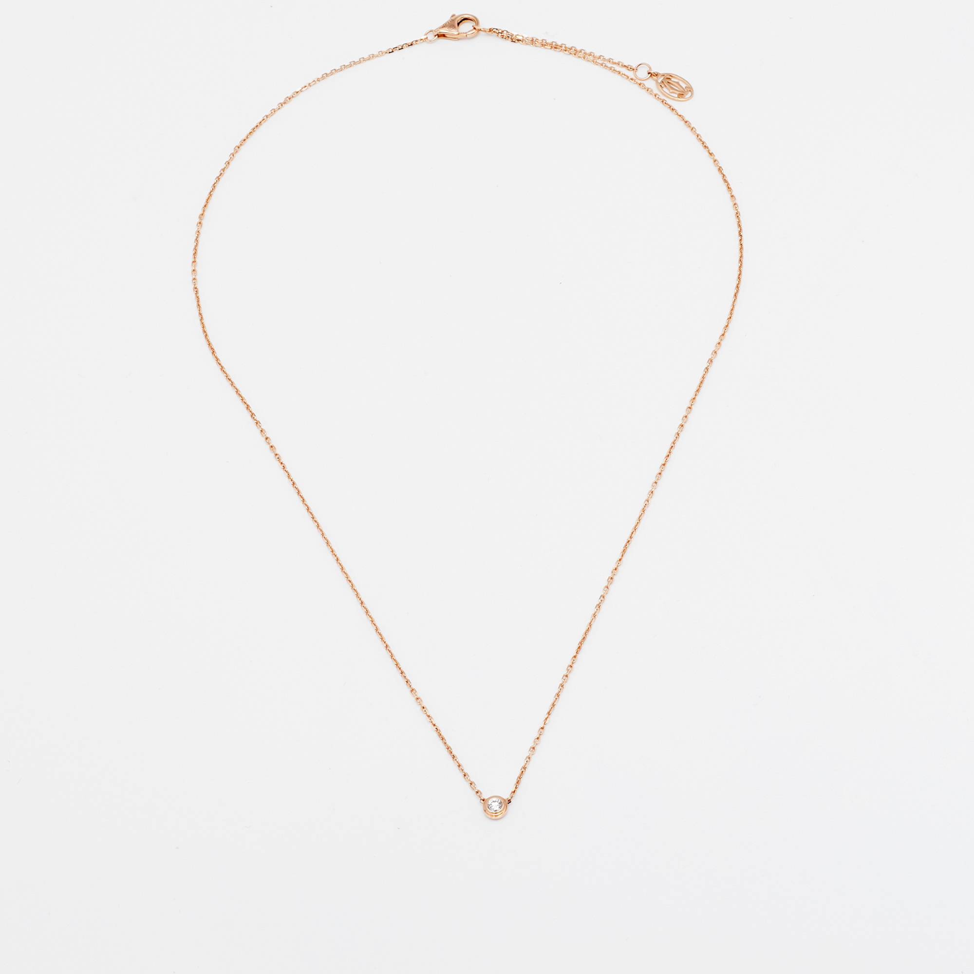 

Cartier D'Amour Diamond 18K Rose Gold  Model Necklace