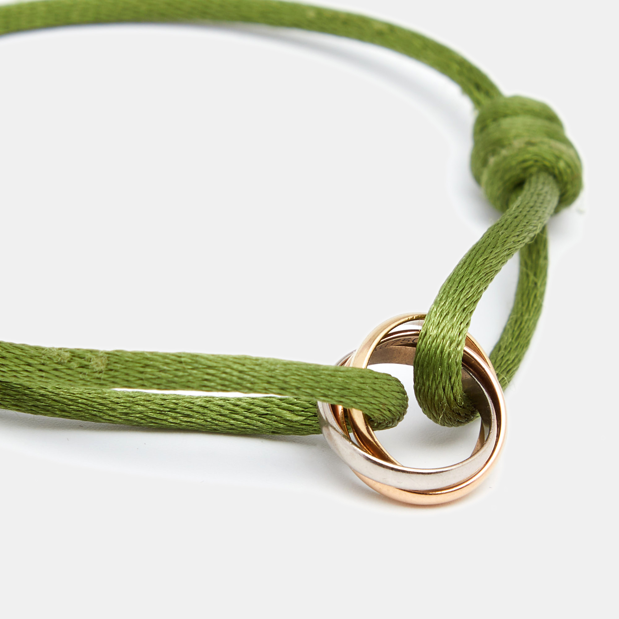 

Cartier Trinity 18K Three Tone Gold Adjustable Cord Bracelet