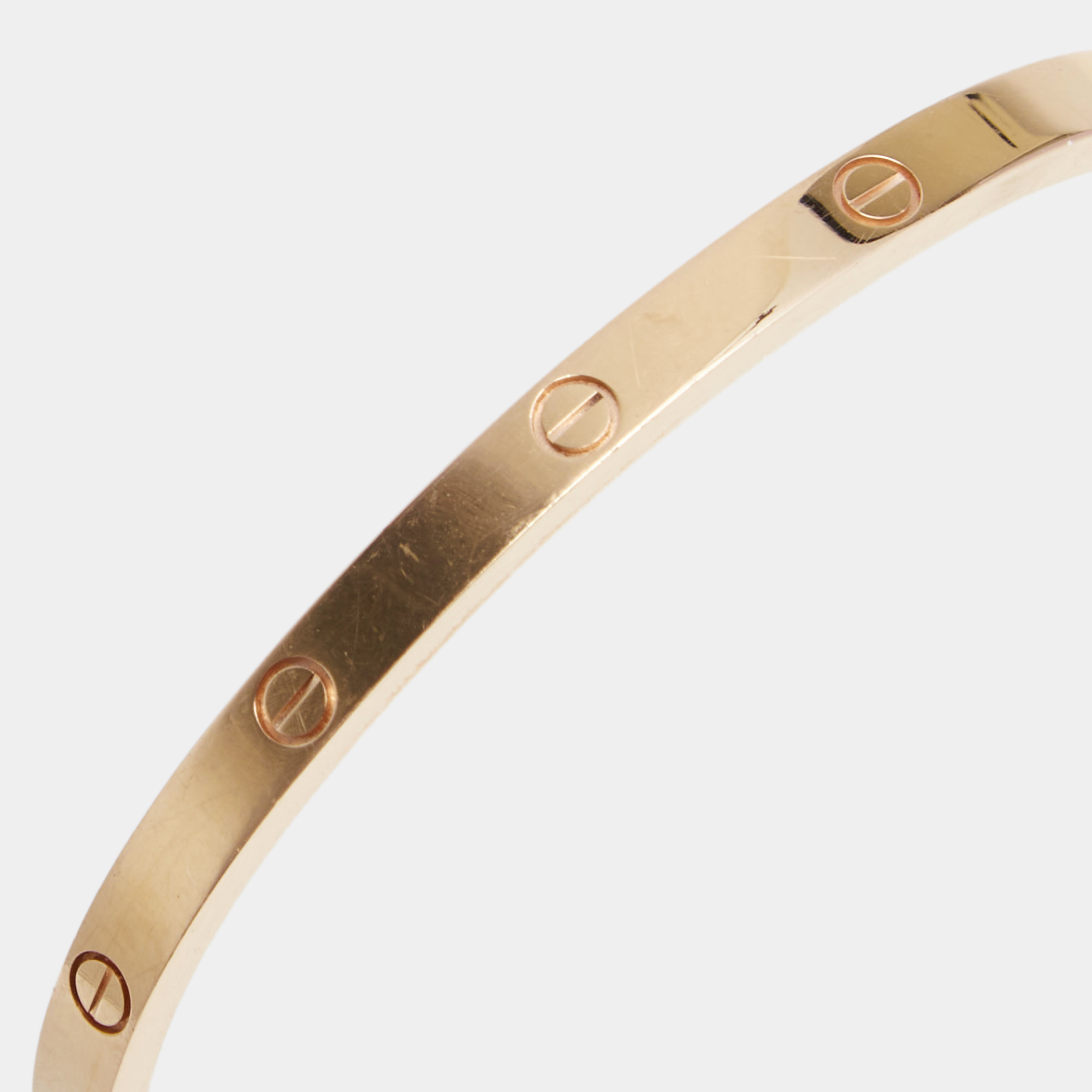 

Cartier Love 18K Rose Gold Narrow SM Bracelet 15