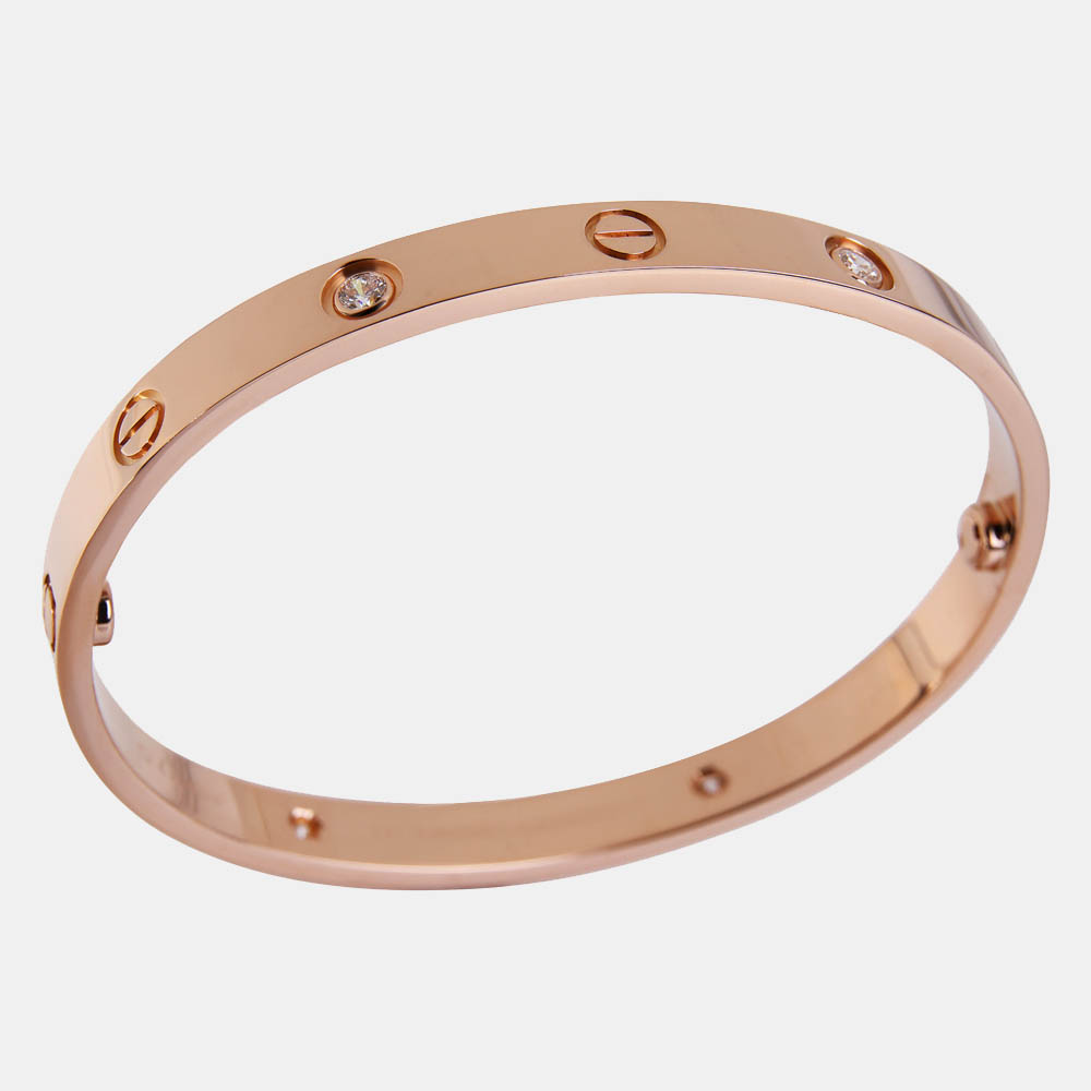 

Cartier Love 18K Rose Gold Diamond Bracelet 17
