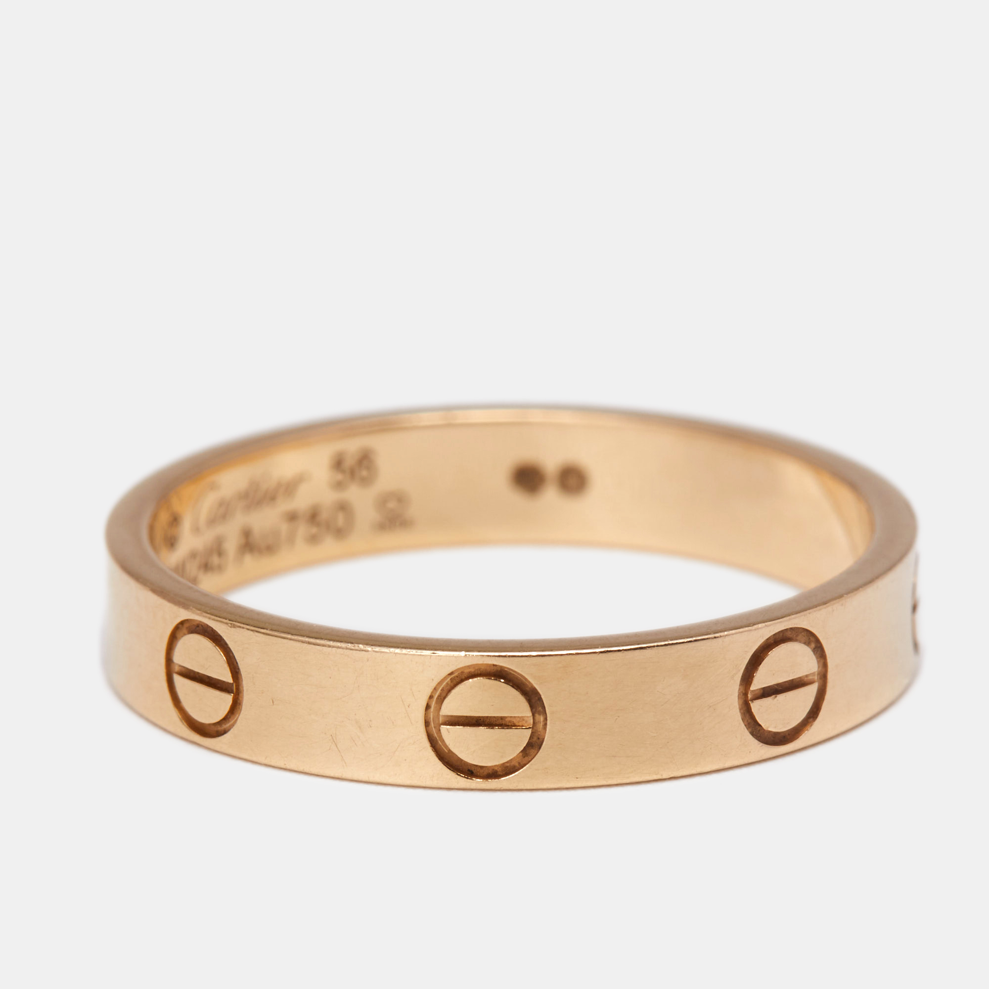 

Cartier Love 18K Yellow Gold Narrow Wedding Band Ring Size