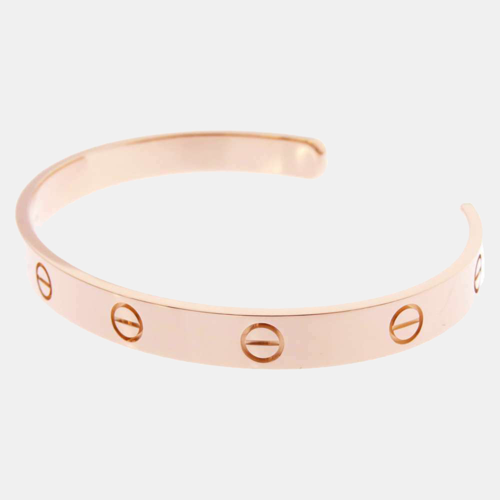 

Cartier Love Open Bangle 18K Rose Gold Bracelet 19