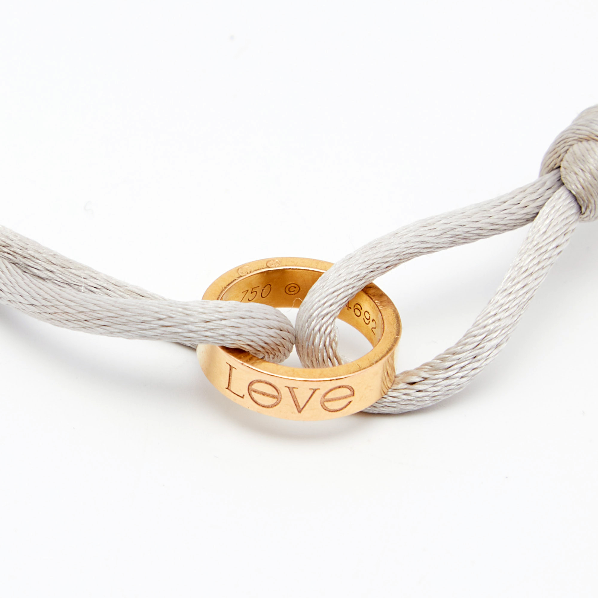 

Cartier Love White Cord 18k Yellow Gold Bracelet