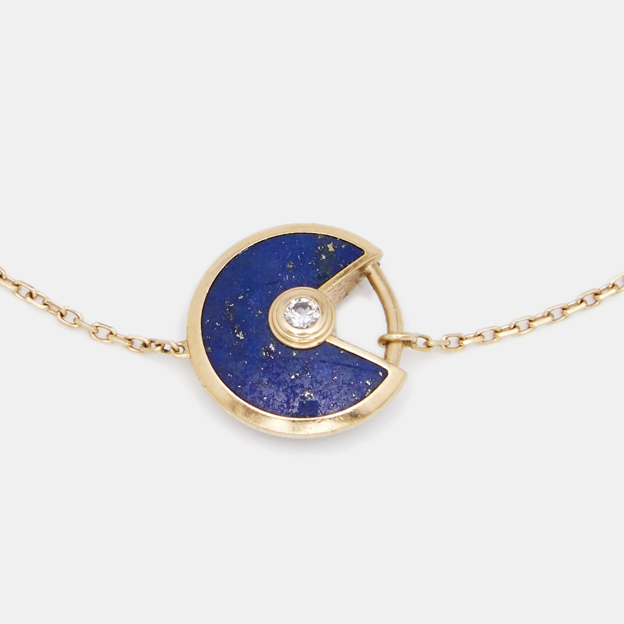 

Cartier Amulette de Cartier Lapis Lazuli Diamond 18K Yellow Gold Bracelet, Blue
