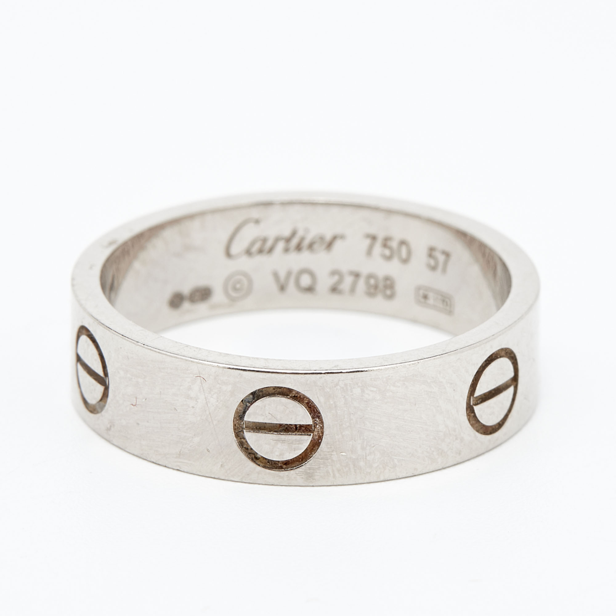 

Cartier Love 18k White Gold Band Ring Size