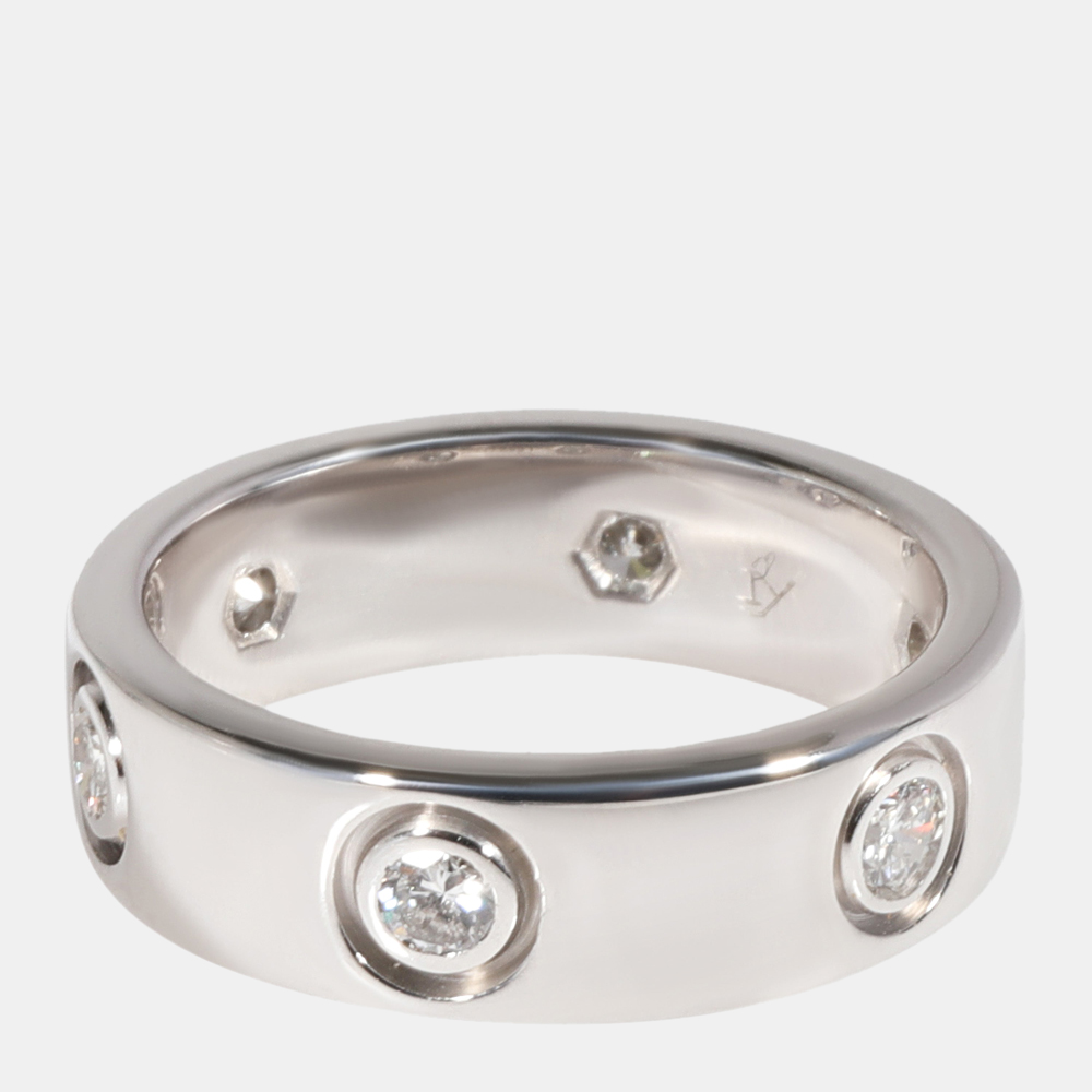 

Cartier Love 18K White Gold Diamond Ring EU 49
