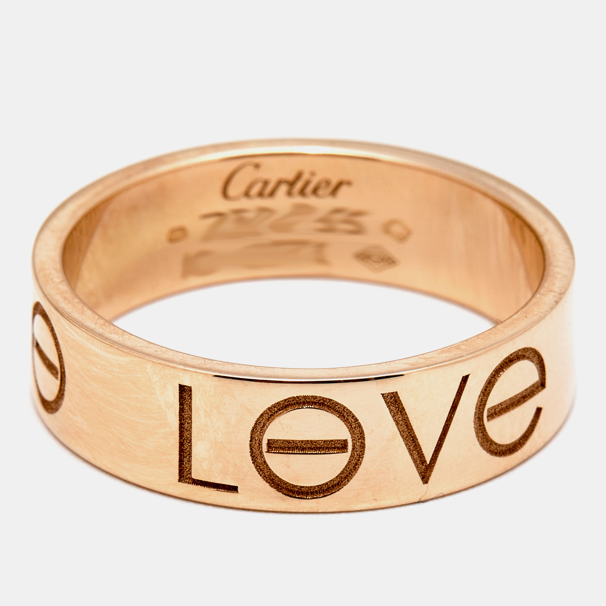 

Cartier Love 18k Rose Gold Band Ring Size