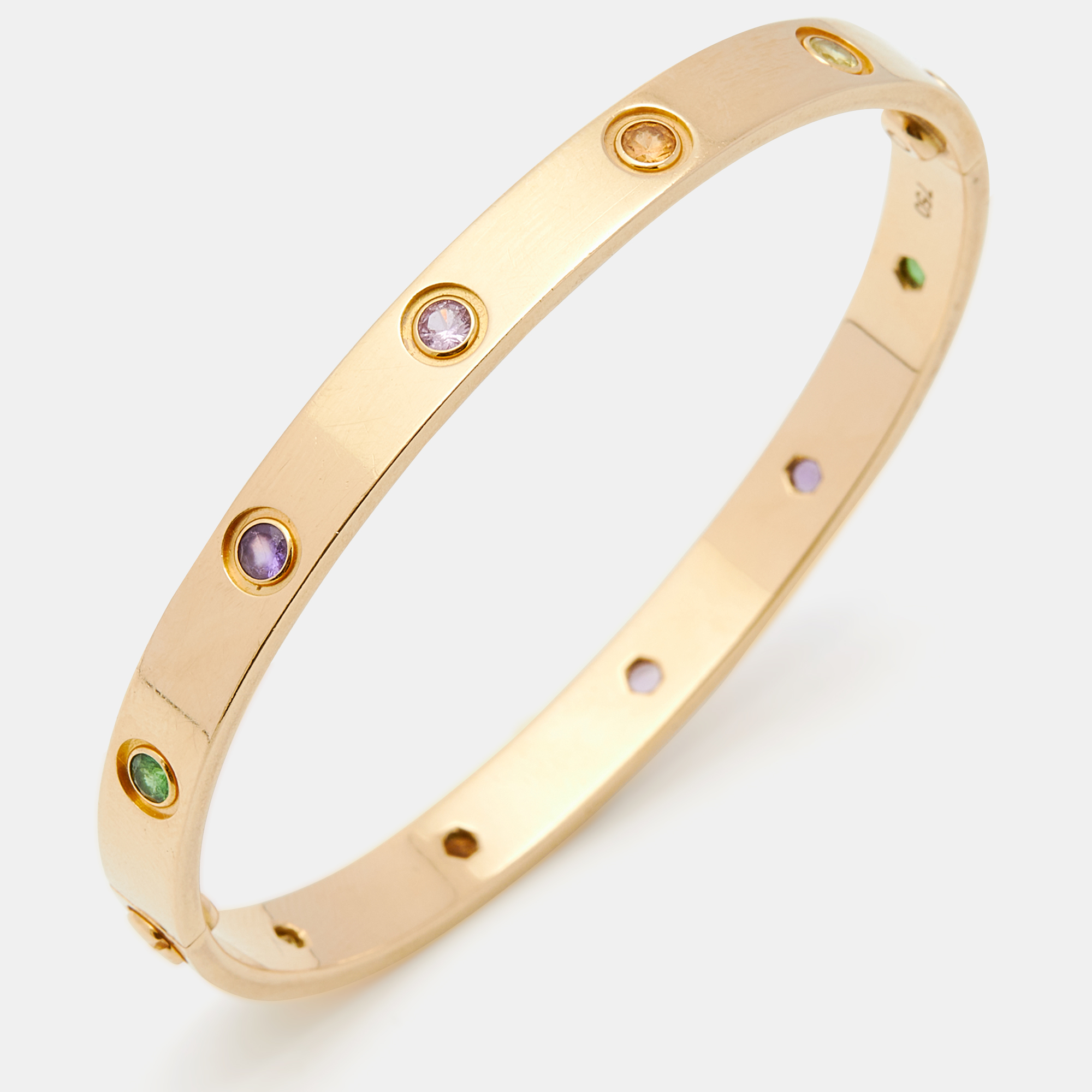 

Cartier Love Multicolored Gemstones 18k Yellow Gold Bracelet 17