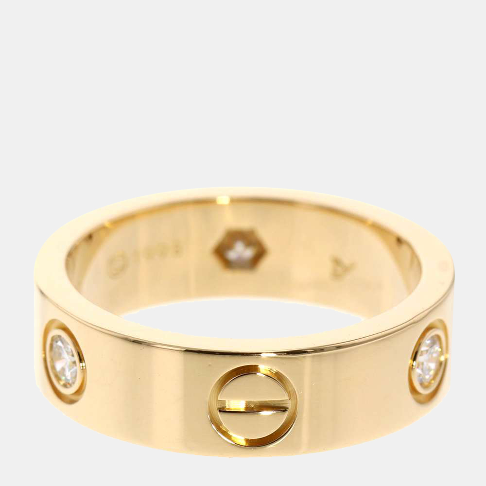 

Cartier Love 18K Yellow Gold Diamond Ring EU 52