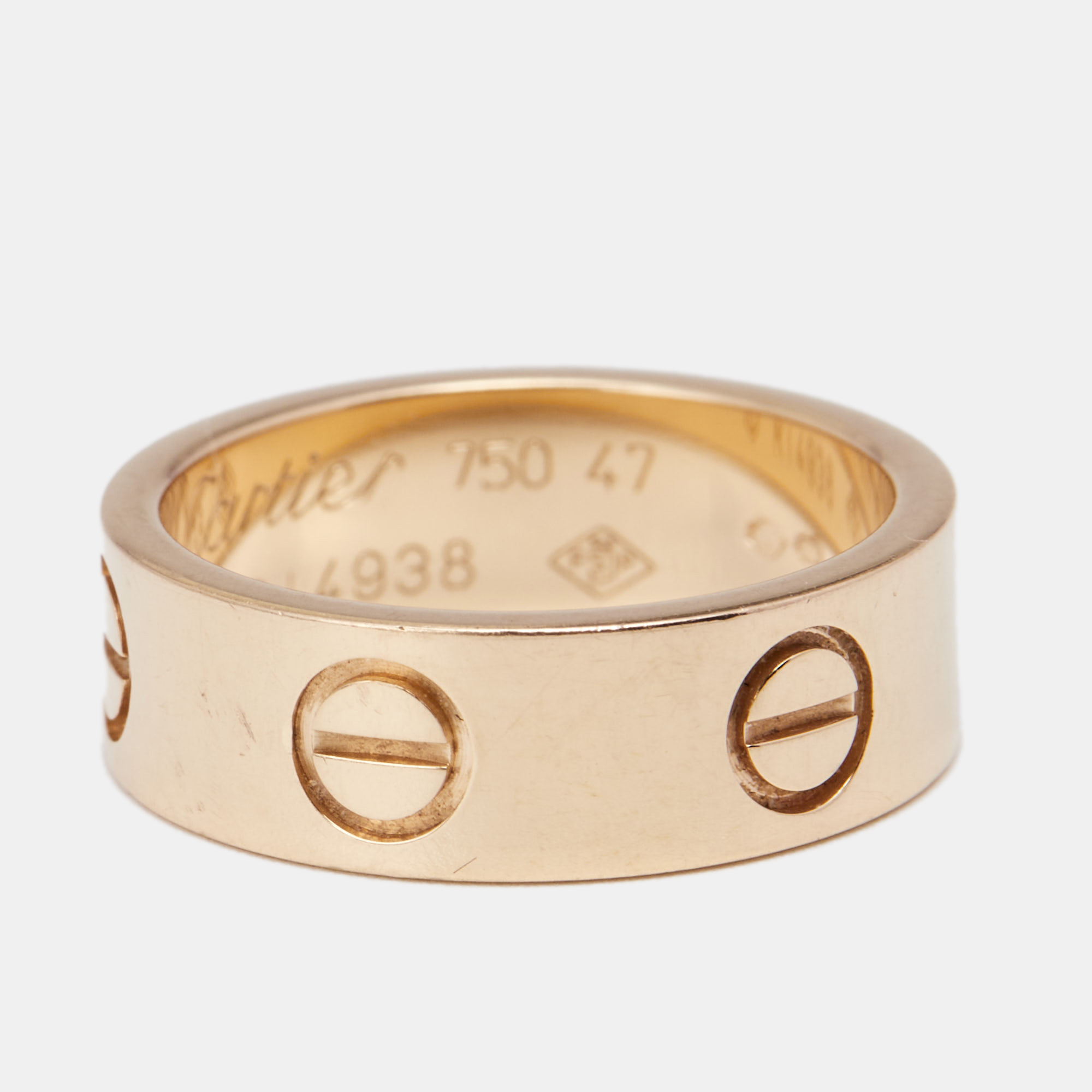 

Cartier Love 18K Rose Gold Band Ring Size