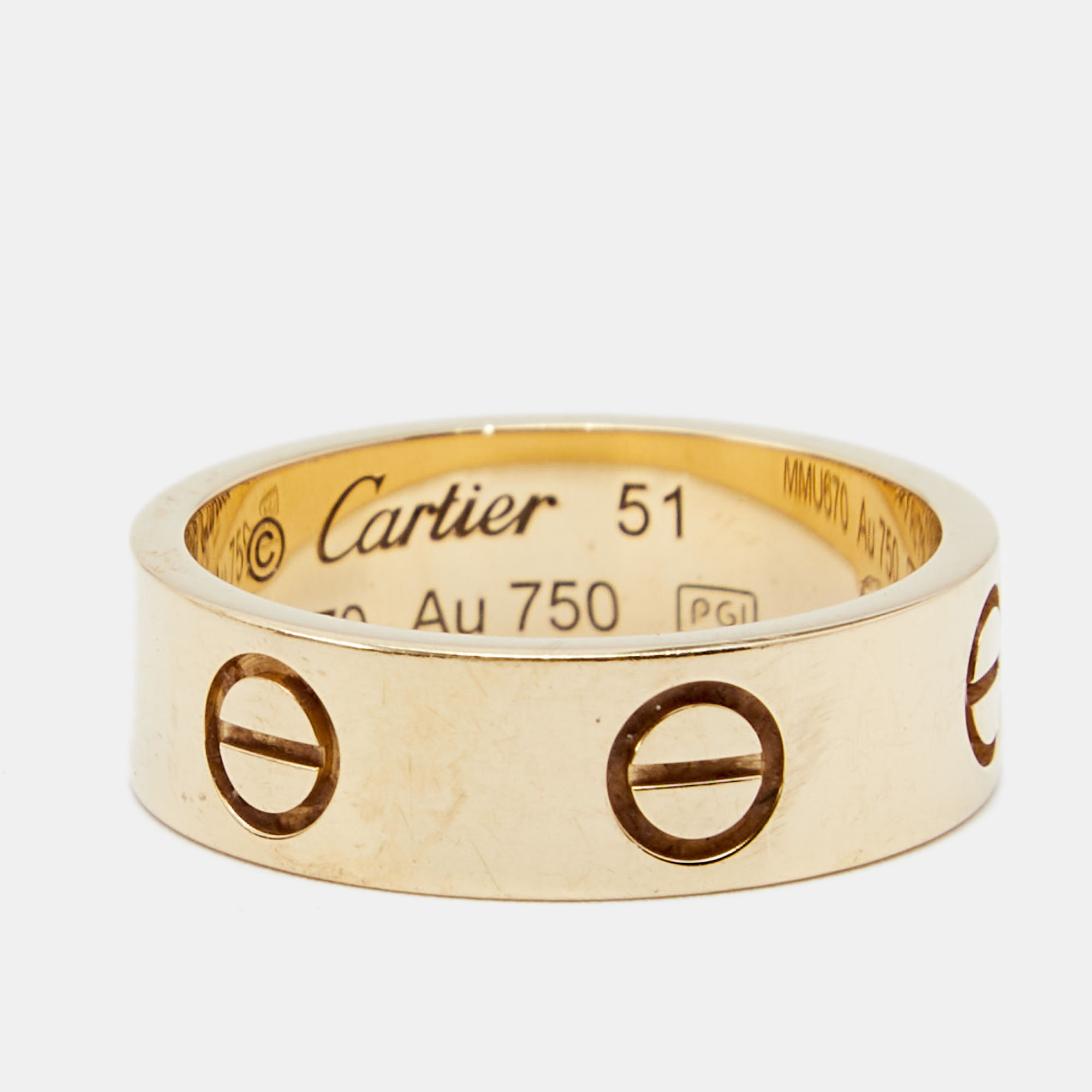 

Cartier Love 18k Yellow Gold Band Ring Size