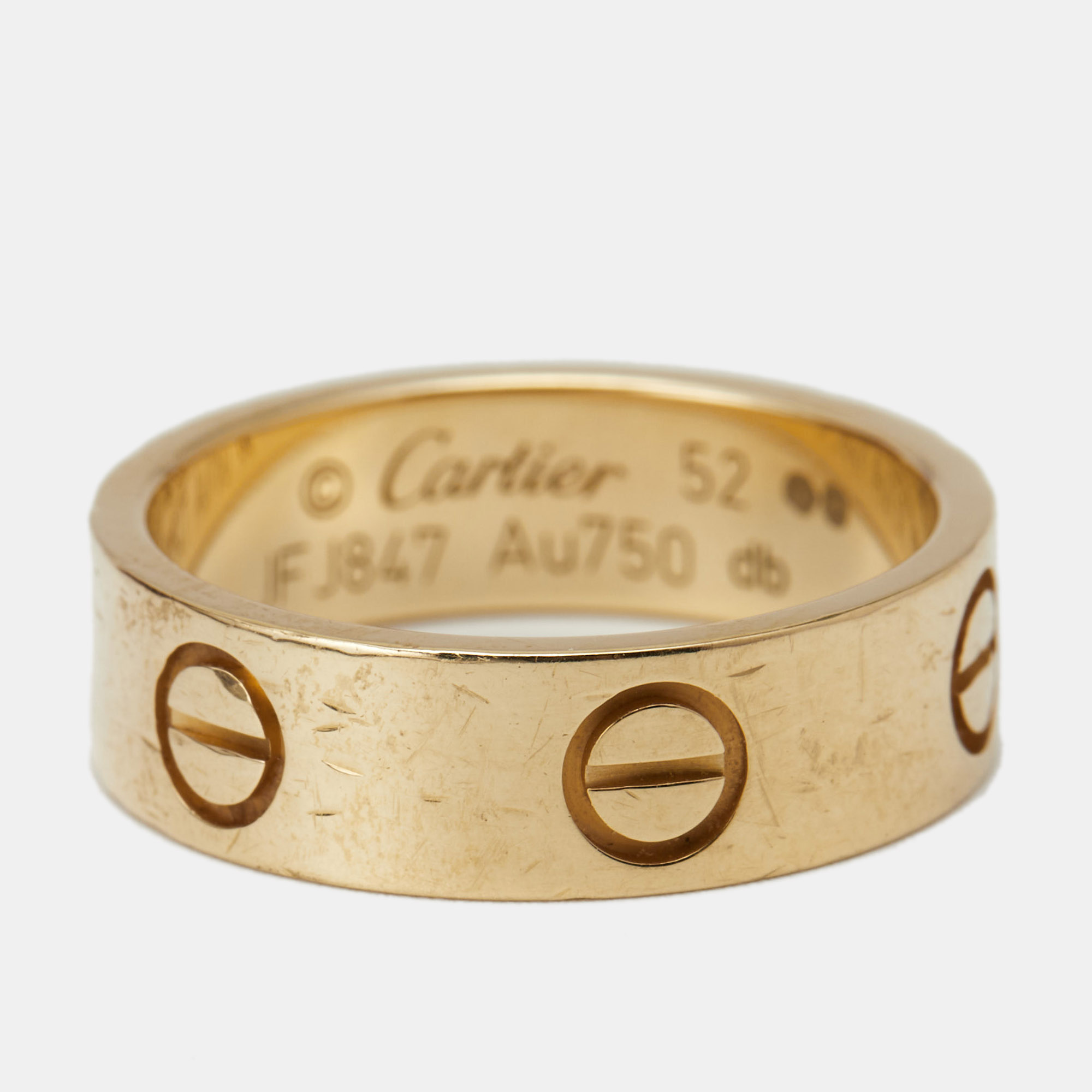 

Cartier Love 18k Yellow Gold Band Ring Size