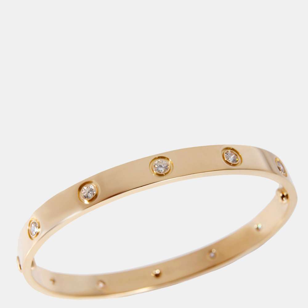 

Cartier Love 18K Yellow Gold Diamond Bracelet 17