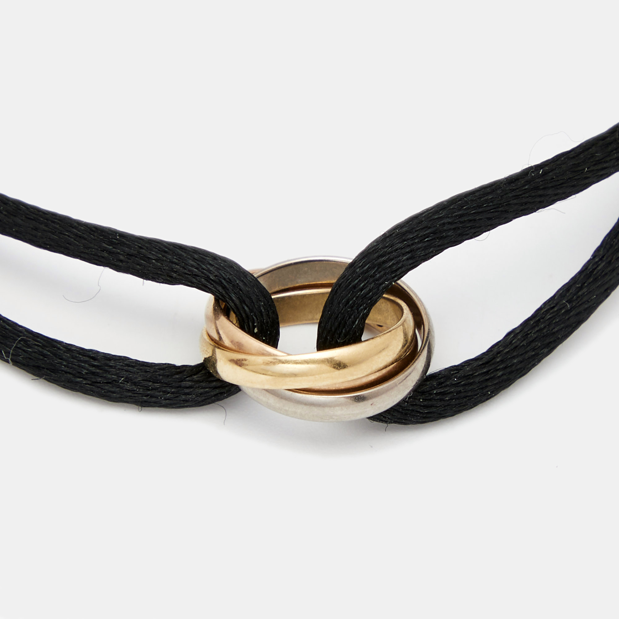 

Cartier Trinity 18k Three Tone Gold Adjustable Cord Bracelet