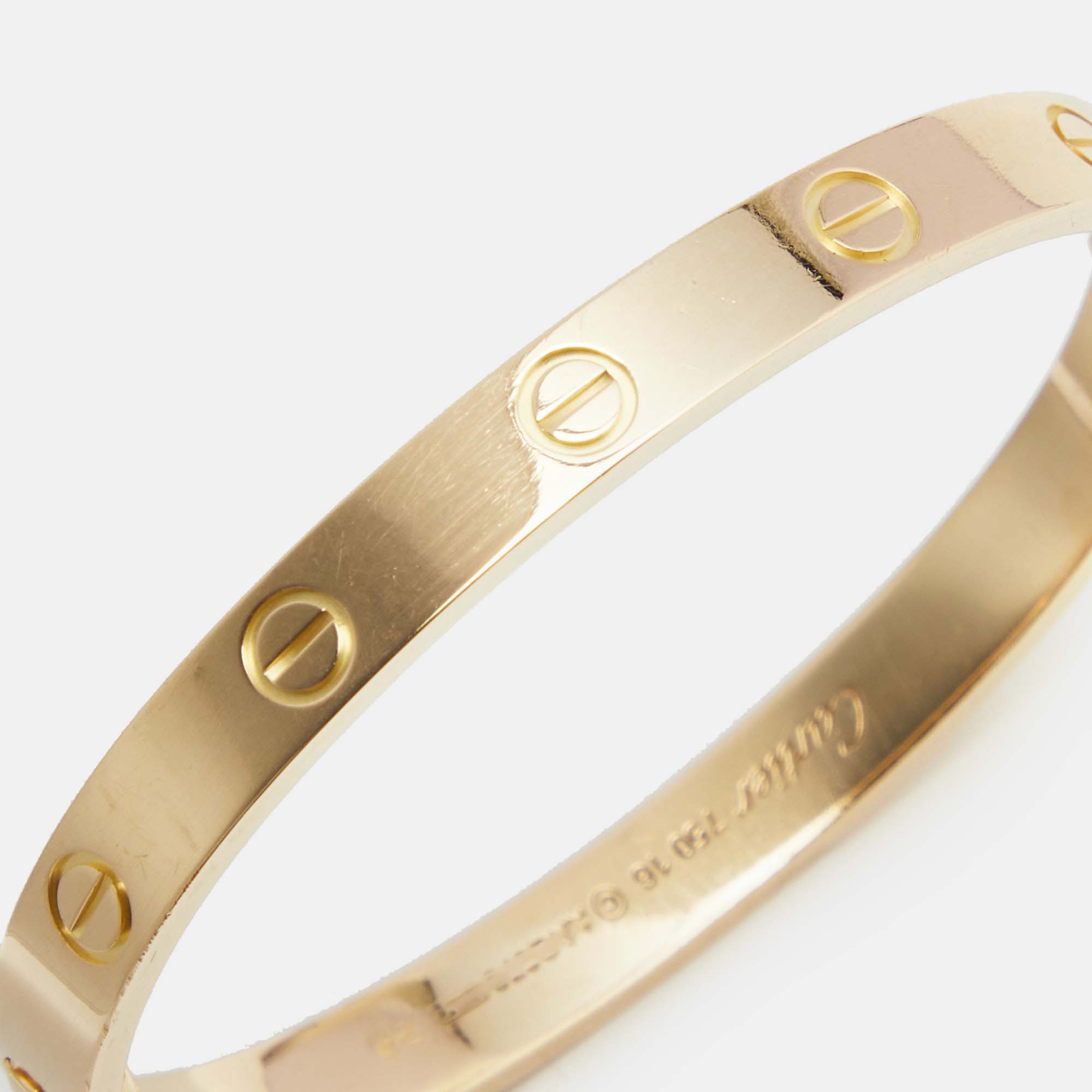 

Cartier Love 18k Yellow Gold Bracelet 16