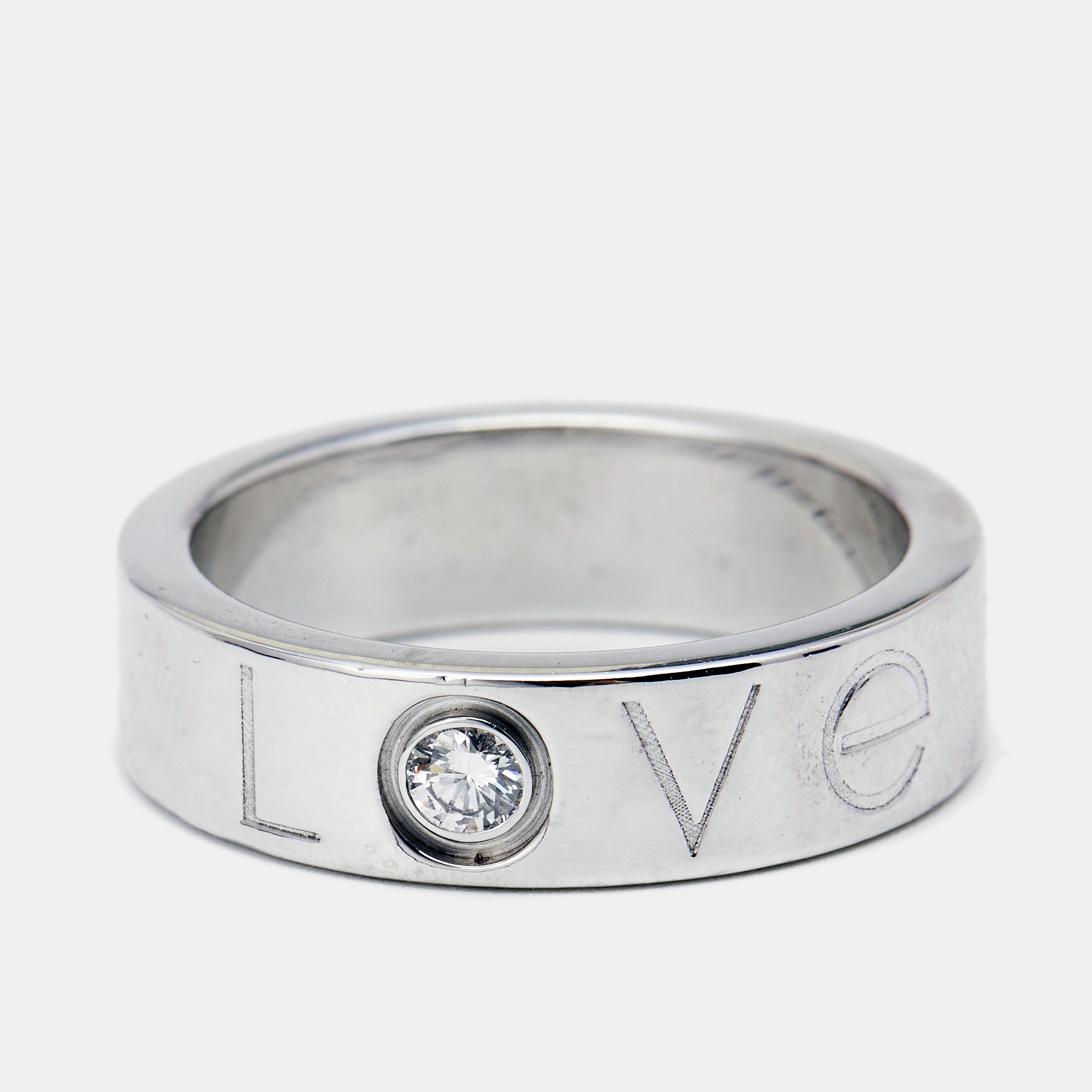 

Cartier Love 1 Diamond 18k White Gold Ring Size