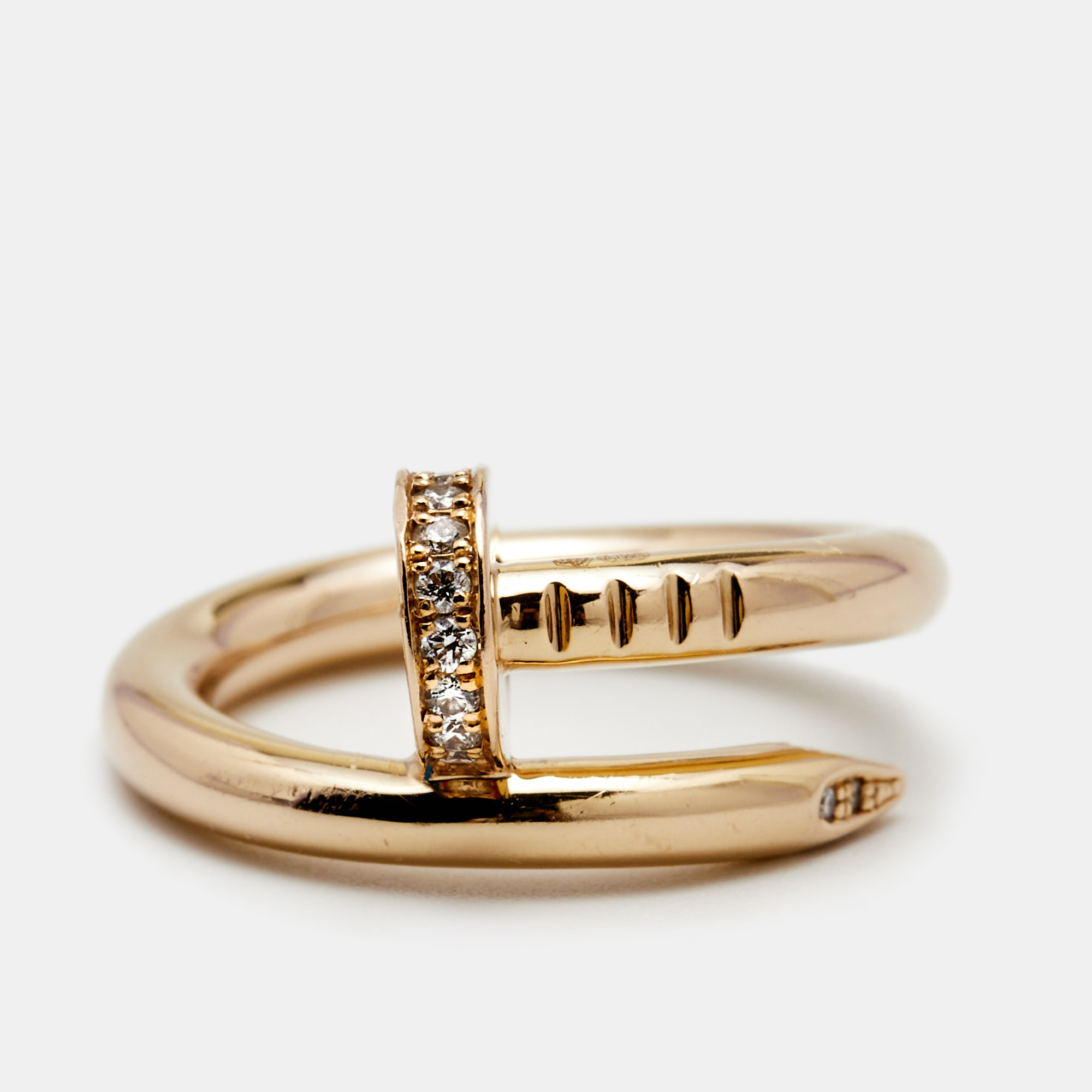 

Cartier Juste Un Clou Diamond 18k Rose Gold Ring Size