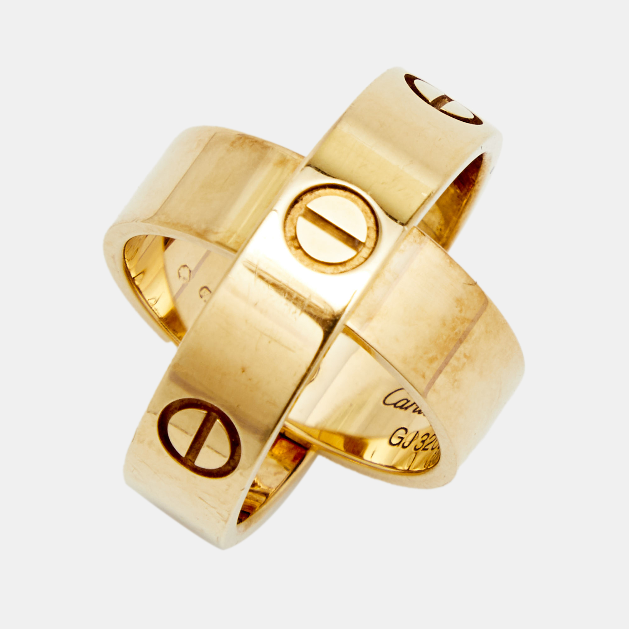 

Cartier Double Love 18k Yellow Gold Band Ring Size