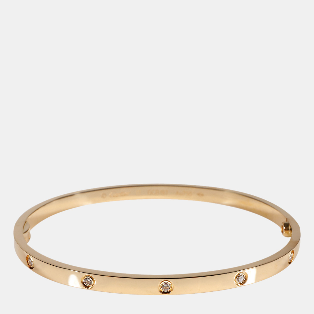

Cartier Love Small 18K Yellow Gold Diamond Bracelet 17