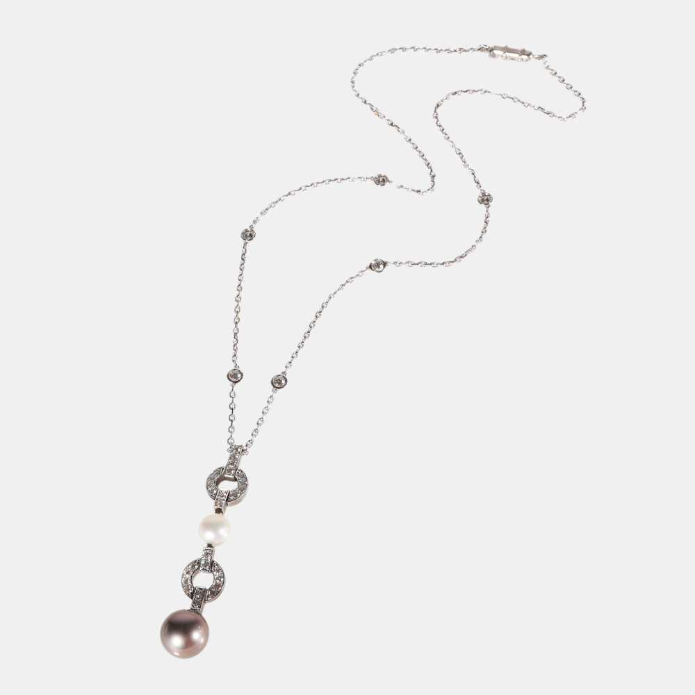 

Cartier Himalia Pearl Diamond 18K White Gold Diamond Necklace