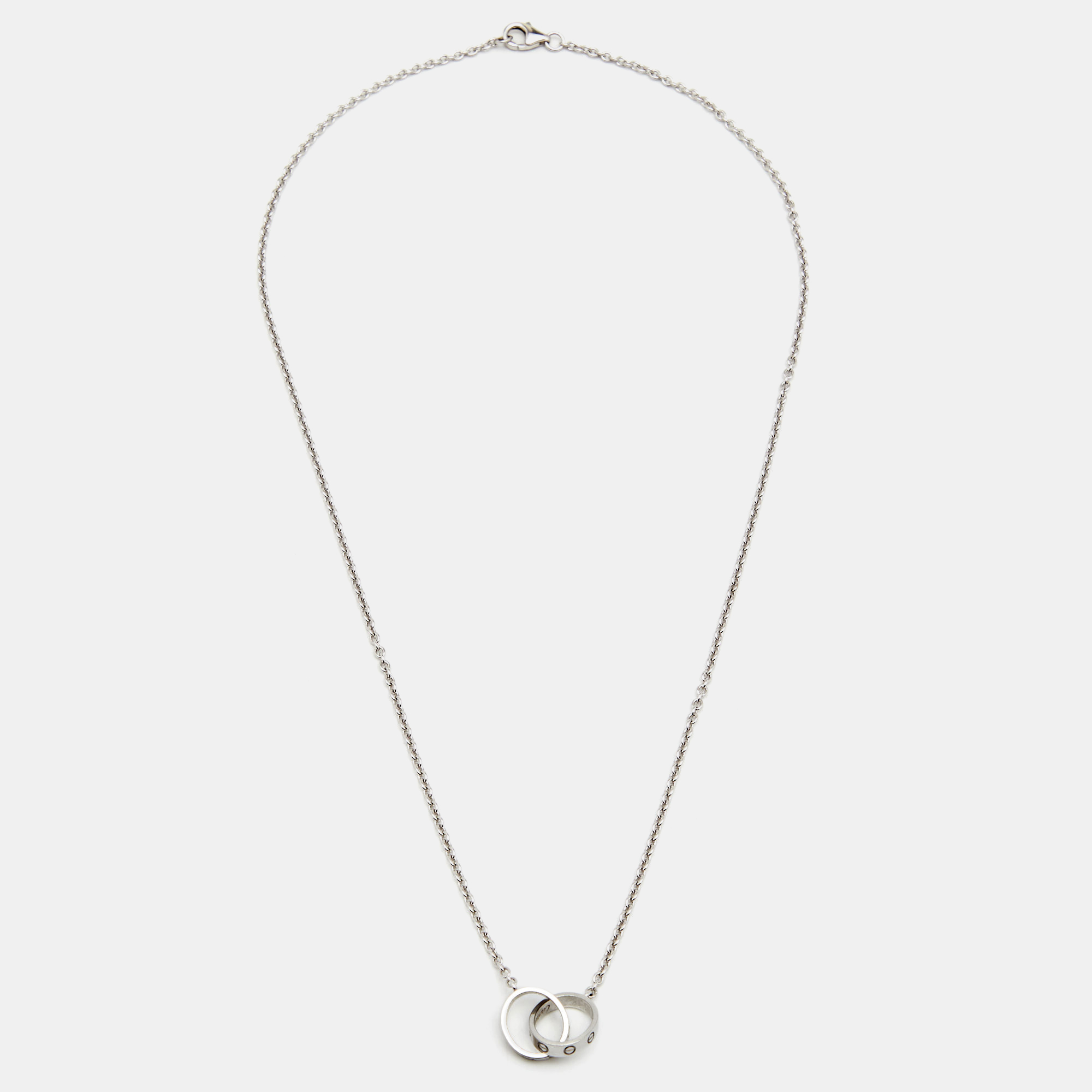 

Cartier Love Interlocking Loops 18k White Gold Necklace