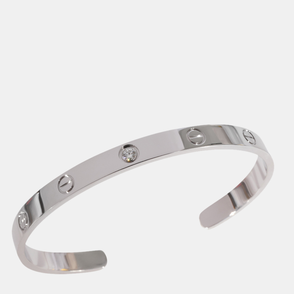 

Cartier Love Diamond Cuff in 18k White Gold 0.1 CTW