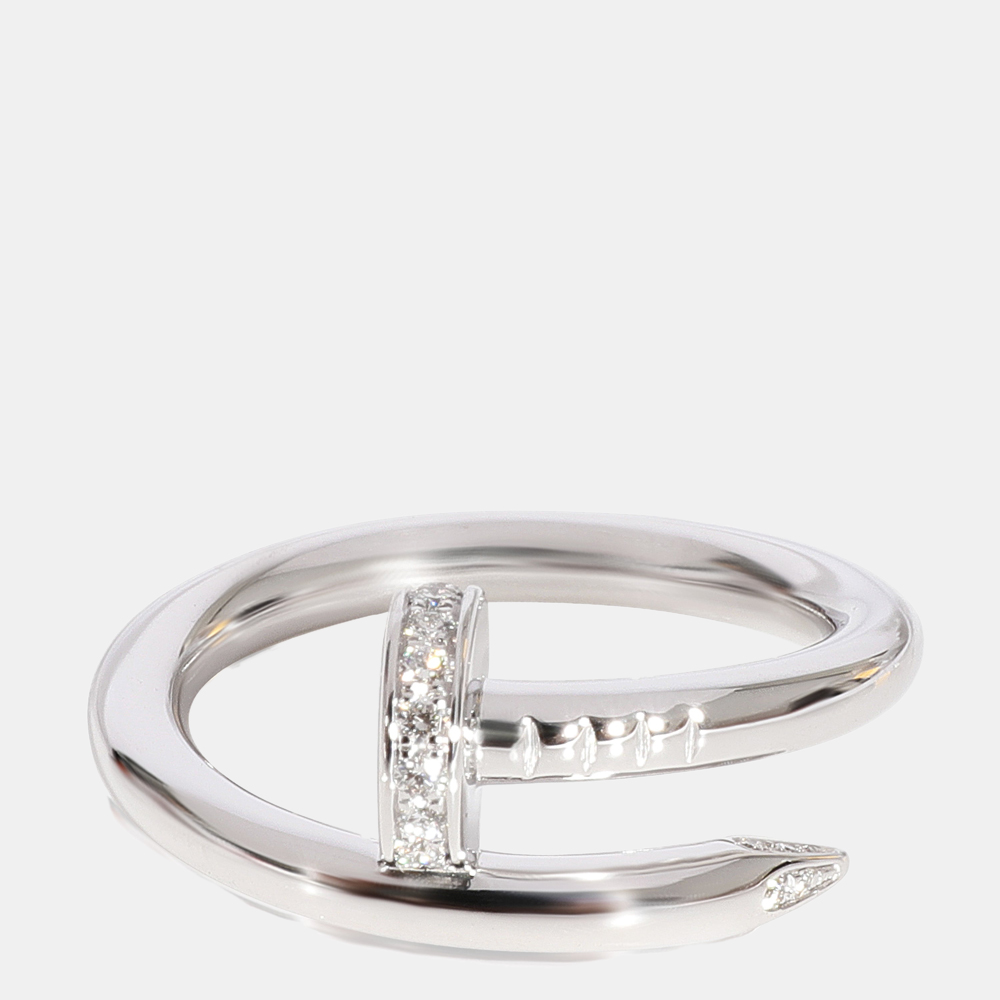 

Cartier Juste Un Clou Diamond Ring in 18k White Gold 0.13 CTW