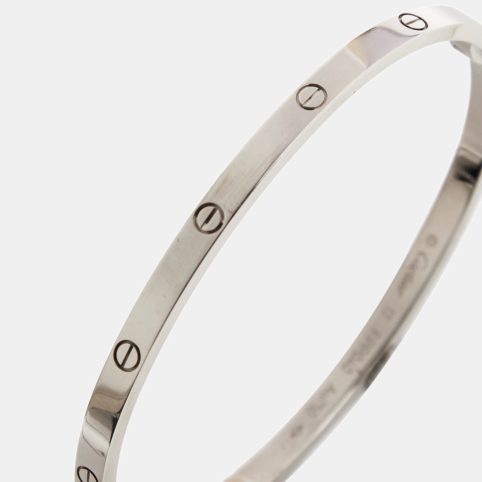 

Cartier Love 18K White Gold SM Narrow Bracelet 17