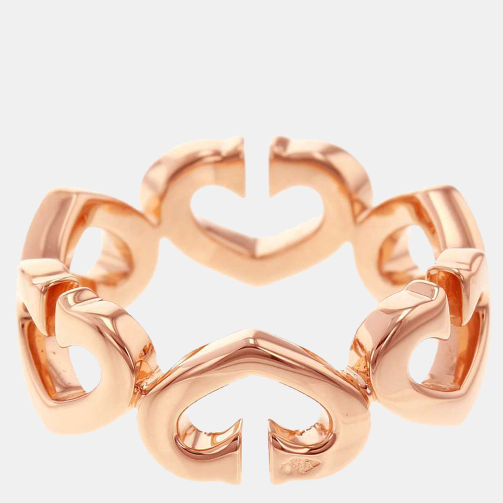 

Cartier C Heart 18K Rose Gold Sapphire Ring Size EU