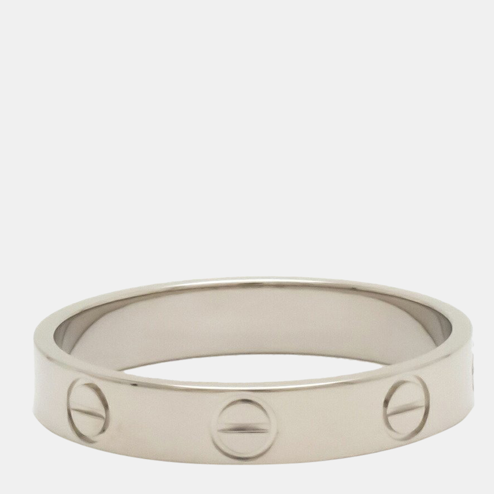 

Cartier Love Wedding Band 18K White Gold Ring EU 55
